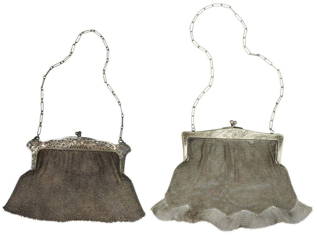 (2) VINTAGE LADIES' MESH EVENING BAGS PURSES (1 of 3)