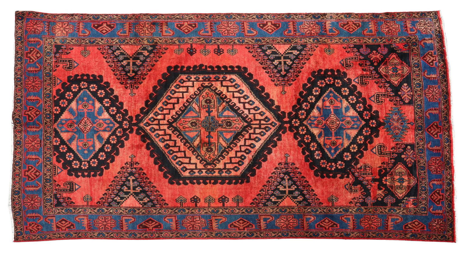 HAND-TIED PERSIAN WISS RUG, 9'8.5" X 7'2" (1 of 3)