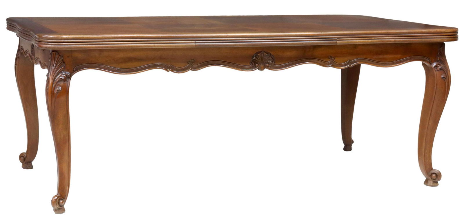 FRENCH LOUIS XV STYLE WALNUT DRAW-LEAF TABLE (1 of 5)