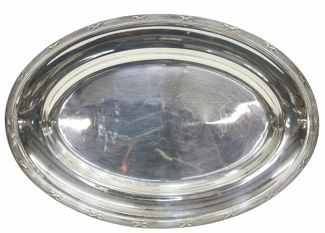 FRENCH CHRISTOFLE SILVER PLATE 17" OVAL TRAY (1 of 4)