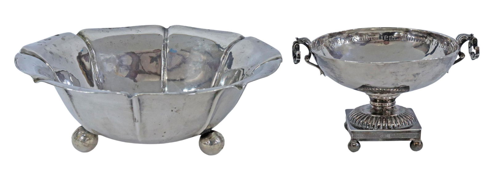 (2) CONTINENTAL SILVER BOWL & TAZZA, 11.76OZT (1 of 7)