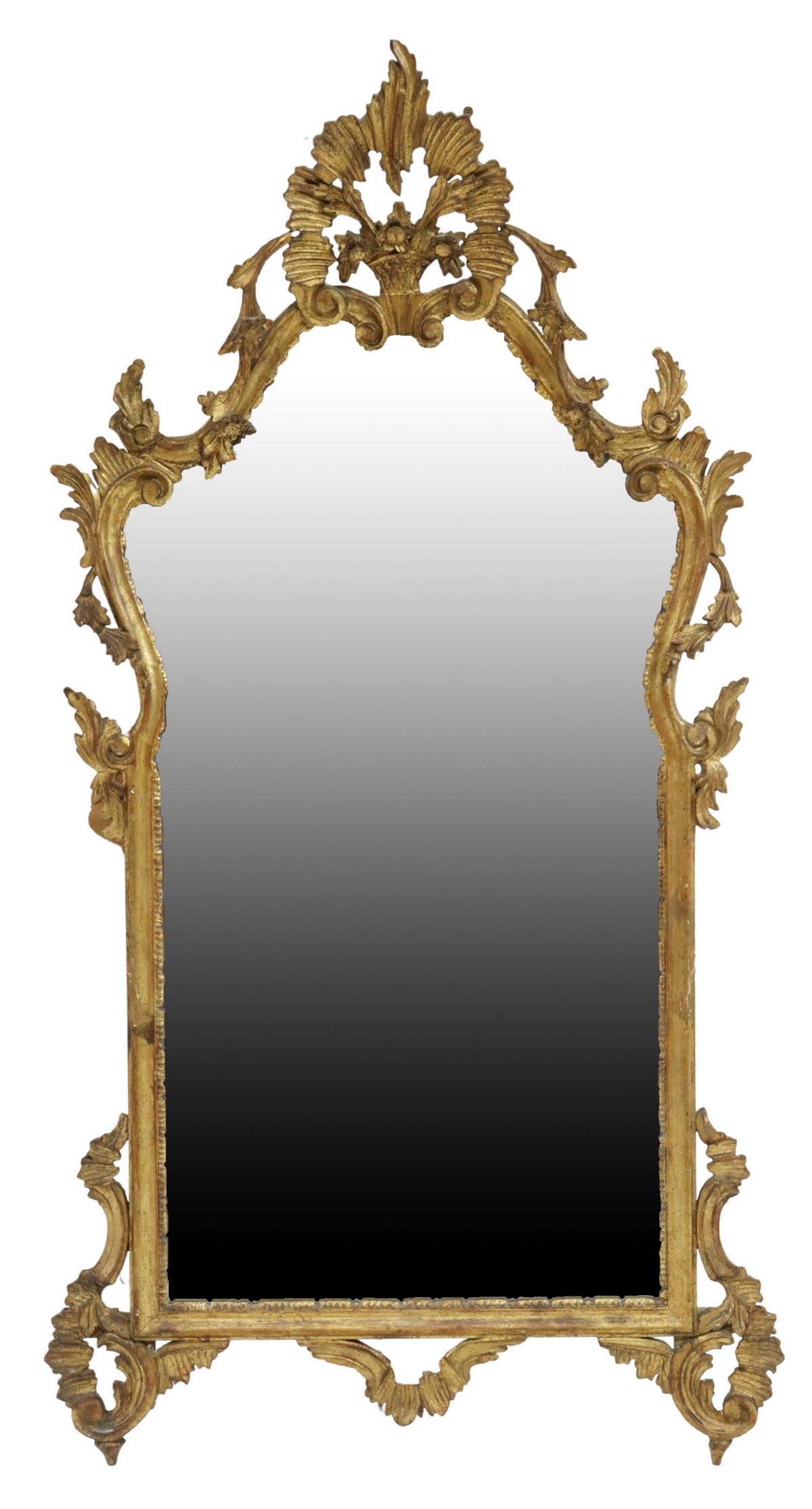 FLORENTINE GILTWOOD WALL MIRROR, 53" X 26" (1 of 3)