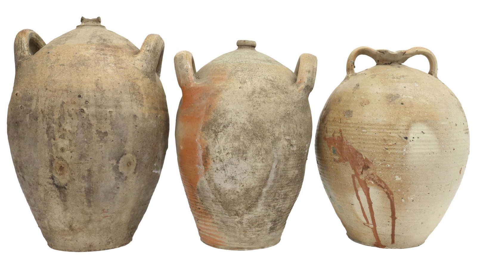 (3) FRENCH PROVINCIAL EARTHENWARE JUGS (1 of 3)