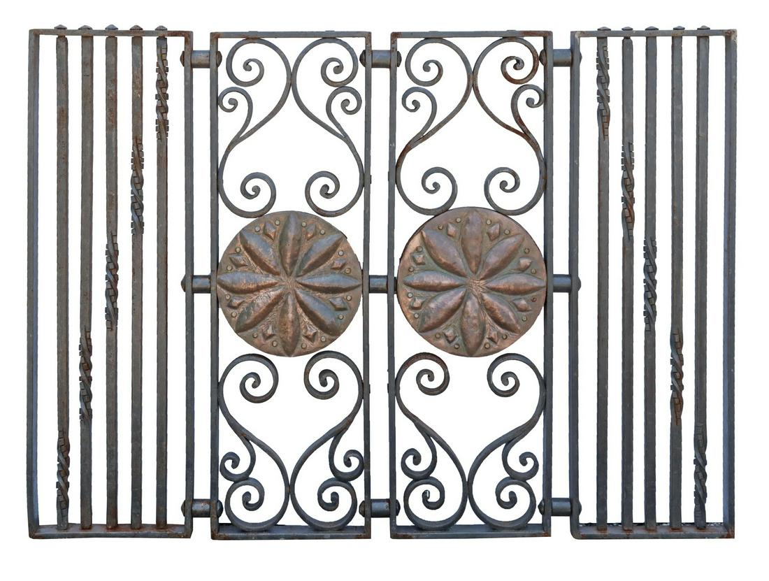 ARCHITECTURAL WROUGHT IRON & COPPER PANEL, 45"L (1 of 1)