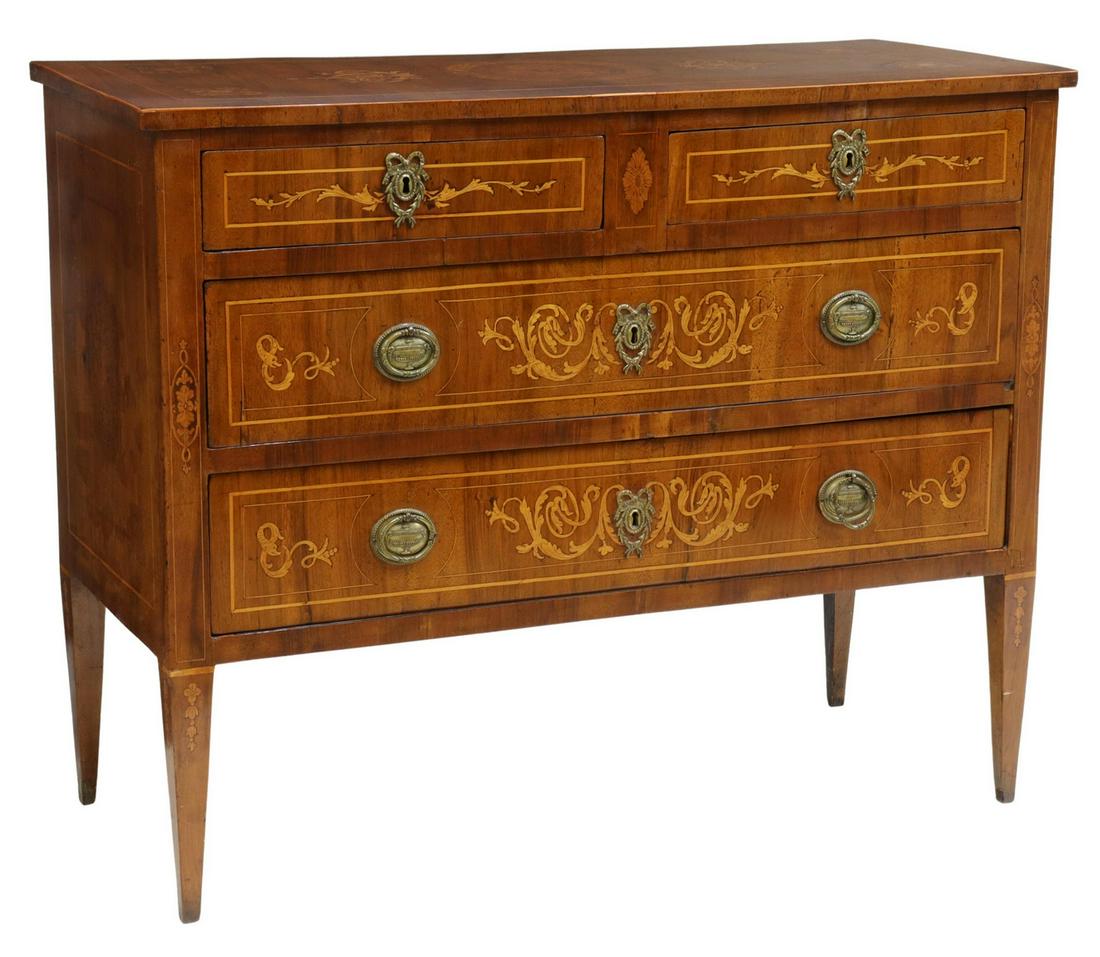 ITALIAN NEOCLASSICAL FOUR-DRAWER COMMODE (1 of 5)