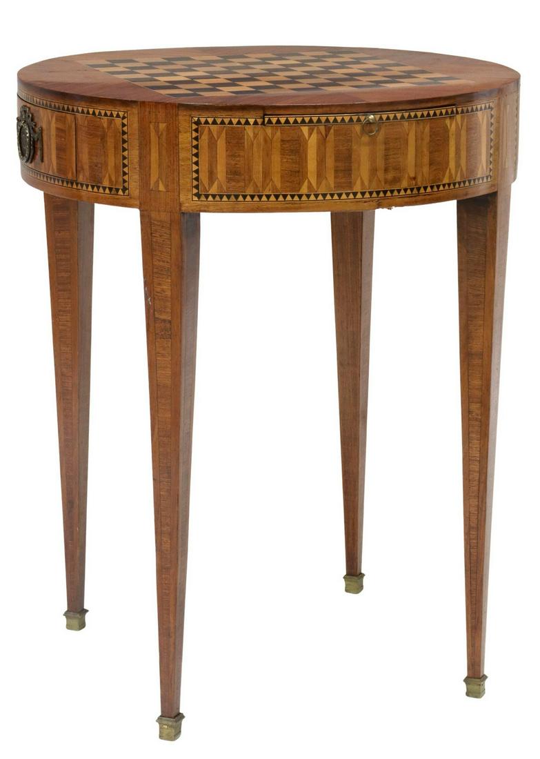 FRENCH MAHOGANY MARQUETRY GAMES TABLE (1 of 7)