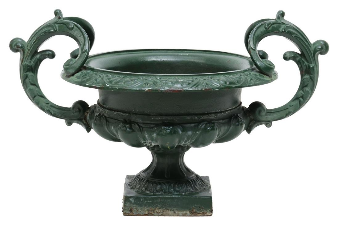 FRENCH CAST IRON RAM'S HEAD PLANTER (1 of 3)