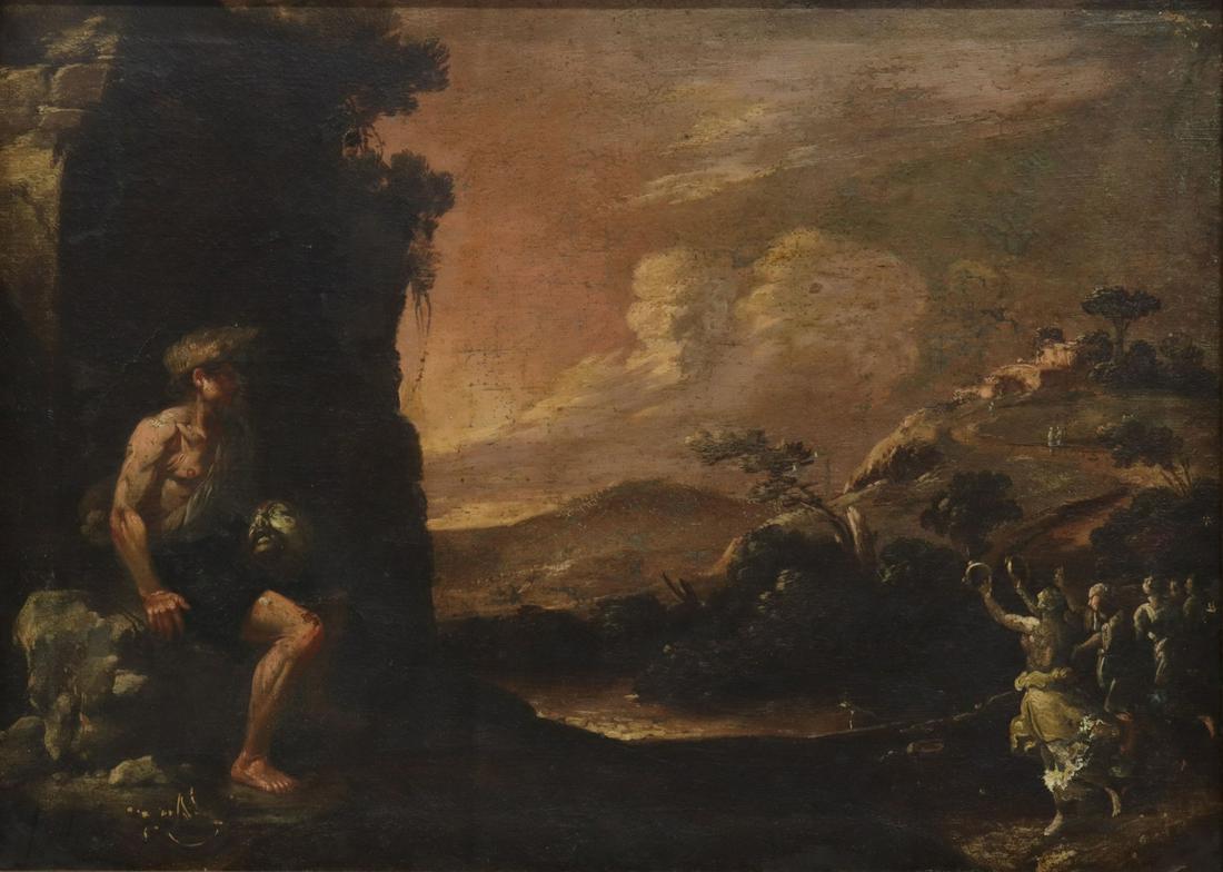 FRAMED PAINTING DAVID WITH THE HEAD OF GOLIATH (1 of 5)