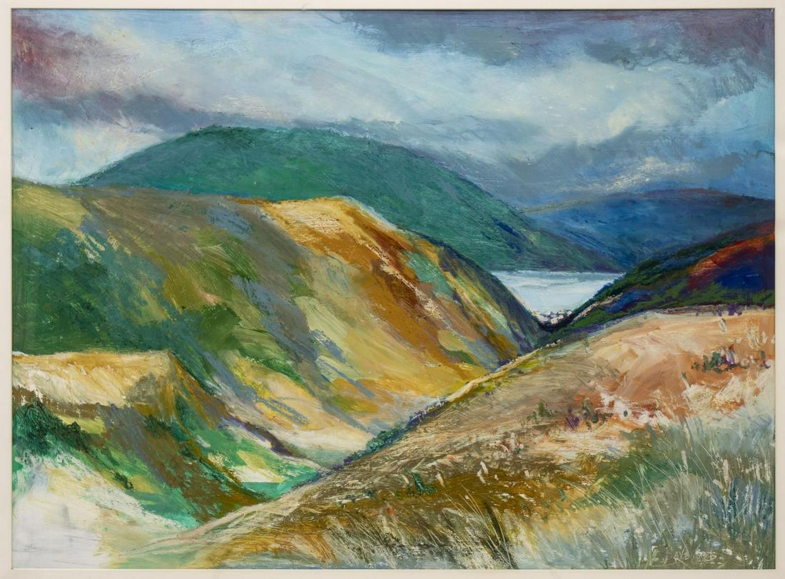 BETTY SAVENOR (B.1927) IMPRESSIONISTIC LANDSCAPE (1 of 5)