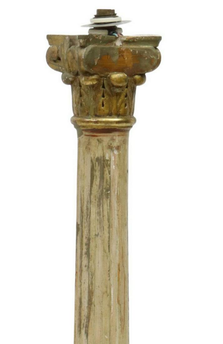 NEOCLASSICAL PARCEL GILT COLUMN FLOOR LAMP (1 of 4)