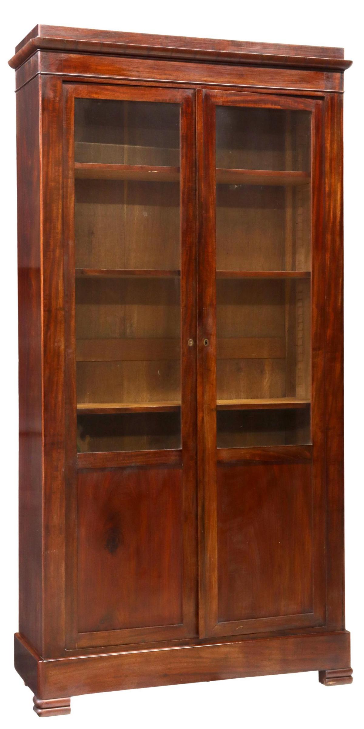 FRENCH LOUIS PHILIPPE PERIOD MAHOGANY BOOKCASE (1 of 4)