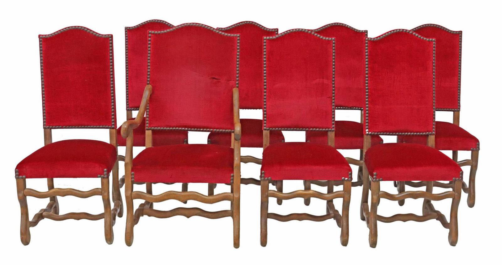 (8) FRENCH LOUIS XIV STYLE UPHOLSTERED CHAIRS (1 of 3)