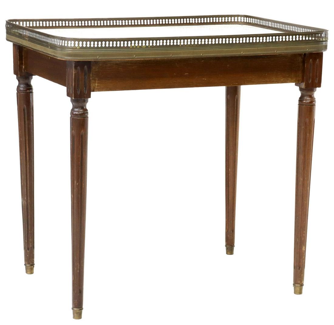 FRENCH LOUIS XVI STYLE MAHOGANY SIDE TABLE (1 of 4)