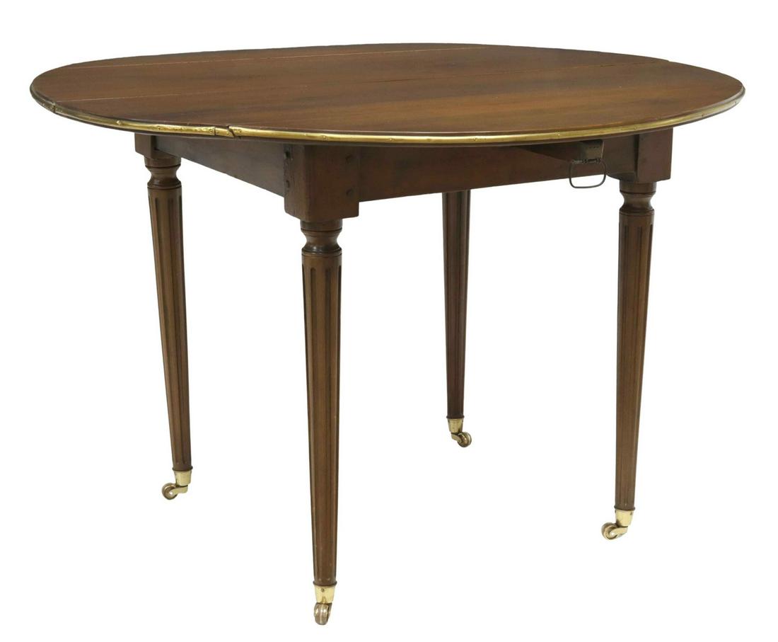 FRENCH LOUIS XVI STYLE DROP LEAF EXTENSION TABLE (1 of 6)