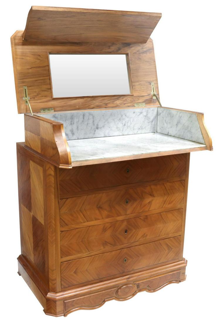 FRENCH LOUIS PHILIPPE PERIOD WASHSTAND COMMODE (1 of 7)