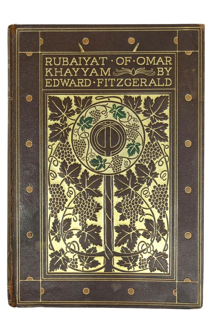 BOOK: FITZGERALD RUBAIYAT OF OMAR KHAYYAM, POGANY: Book: "Rubaiyat of Omar Khayyam," translated by Edward Fitzgerald (English, 1809-1883), published by George G. Harrap & Co., Ltd., London, printed at the Ballantyne Press, c.1917 (no printed copyright