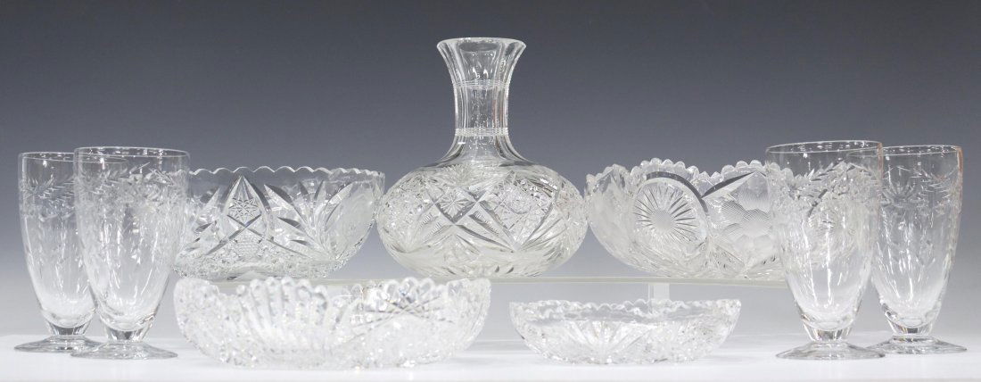 (9) AMERICAN BRILLIANT & OTHER CUT GLASS TABLEWARE (1 of 4)