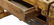 ANTIQUE RUSTIC FRENCH MIXED WOOD WORK BENCH - 4