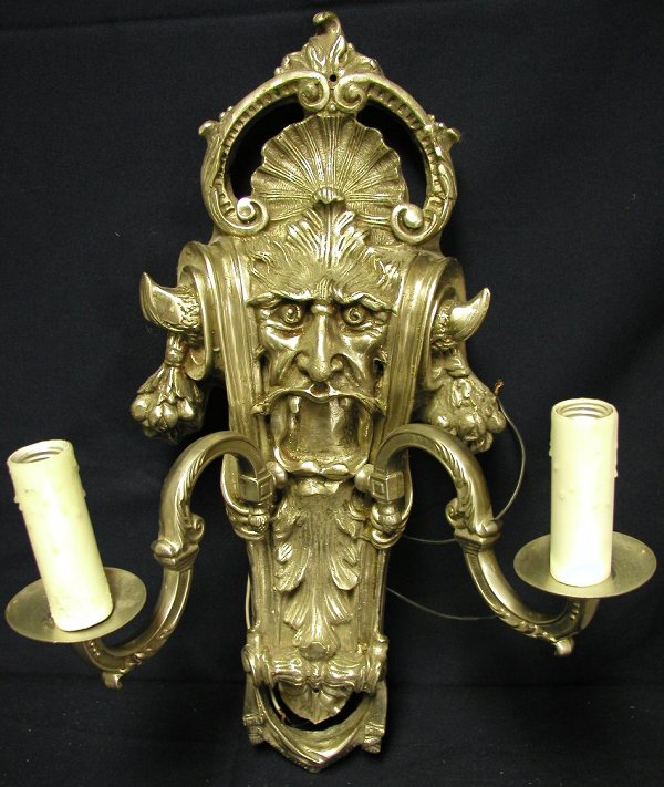 PAIR OF SILVER/BRONZE SCONCES UNIQUE SIL - 2