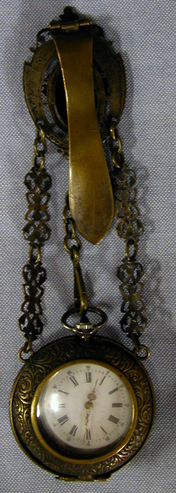 VICTORIAN WATCH FOB & WATCH- LADIES HOOK - 2