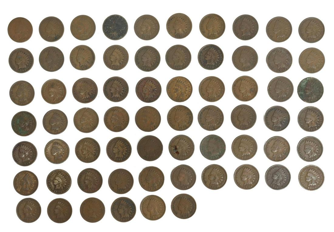(66) U.S. INDIAN HEAD PENNIES 1864-1907 (1 of 2)