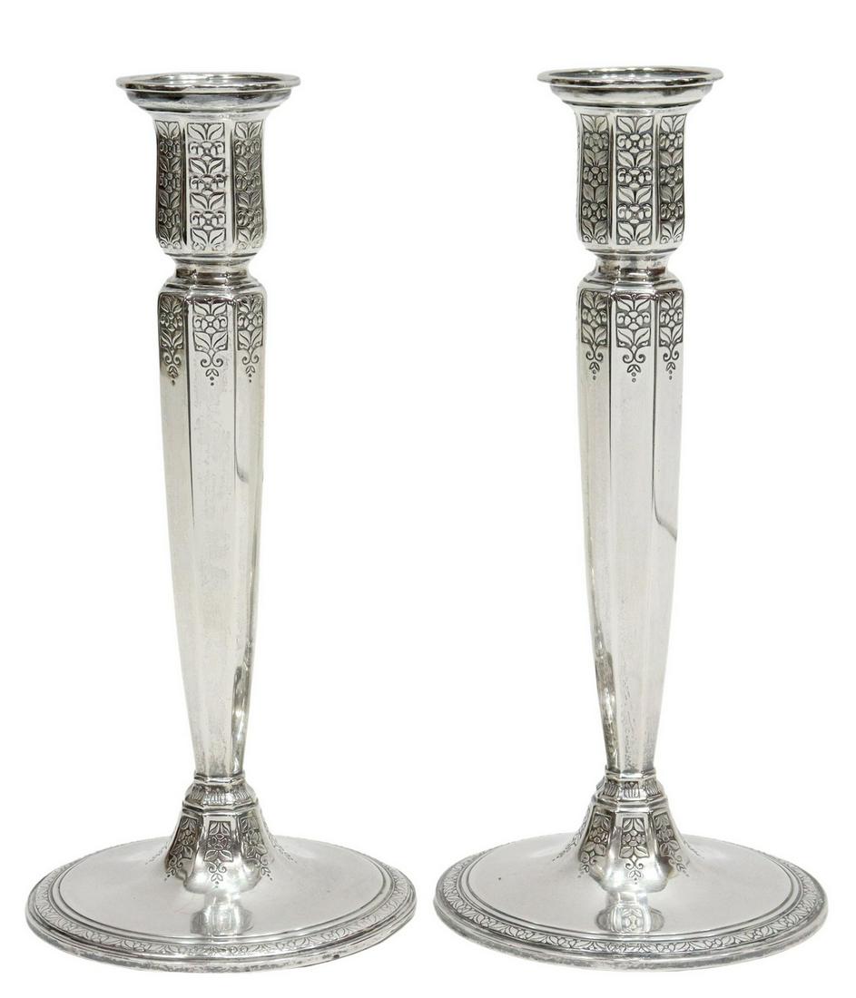 (2) TIFFANY & CO. ART DECO STERLING CANDLESTICKS (1 of 5)