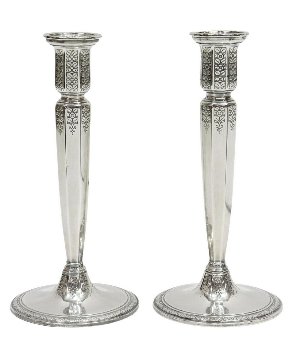 (2) TIFFANY & CO. ART DECO STERLING CANDLESTICKS (1 of 5)