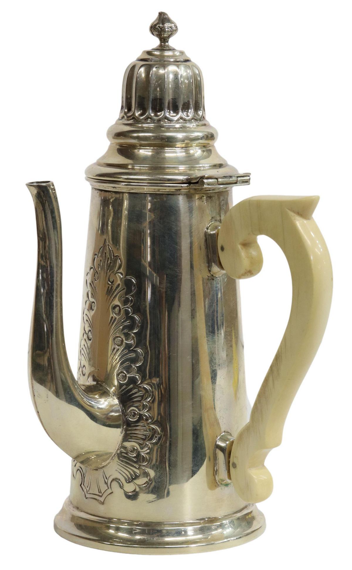 ITALIAN 800 SILVER CHOCOLATE POT (1 of 4)