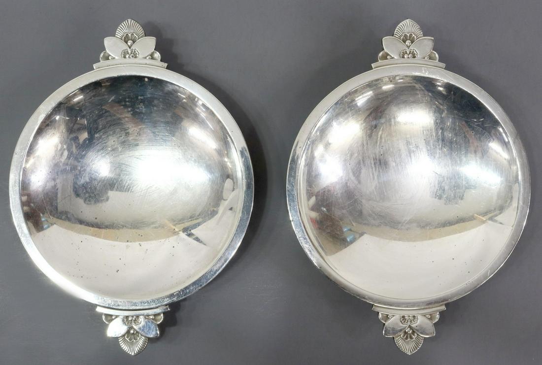 (2) DANISH GEORG JENSEN 'CACTUS' STERLING BOWLS (1 of 3)