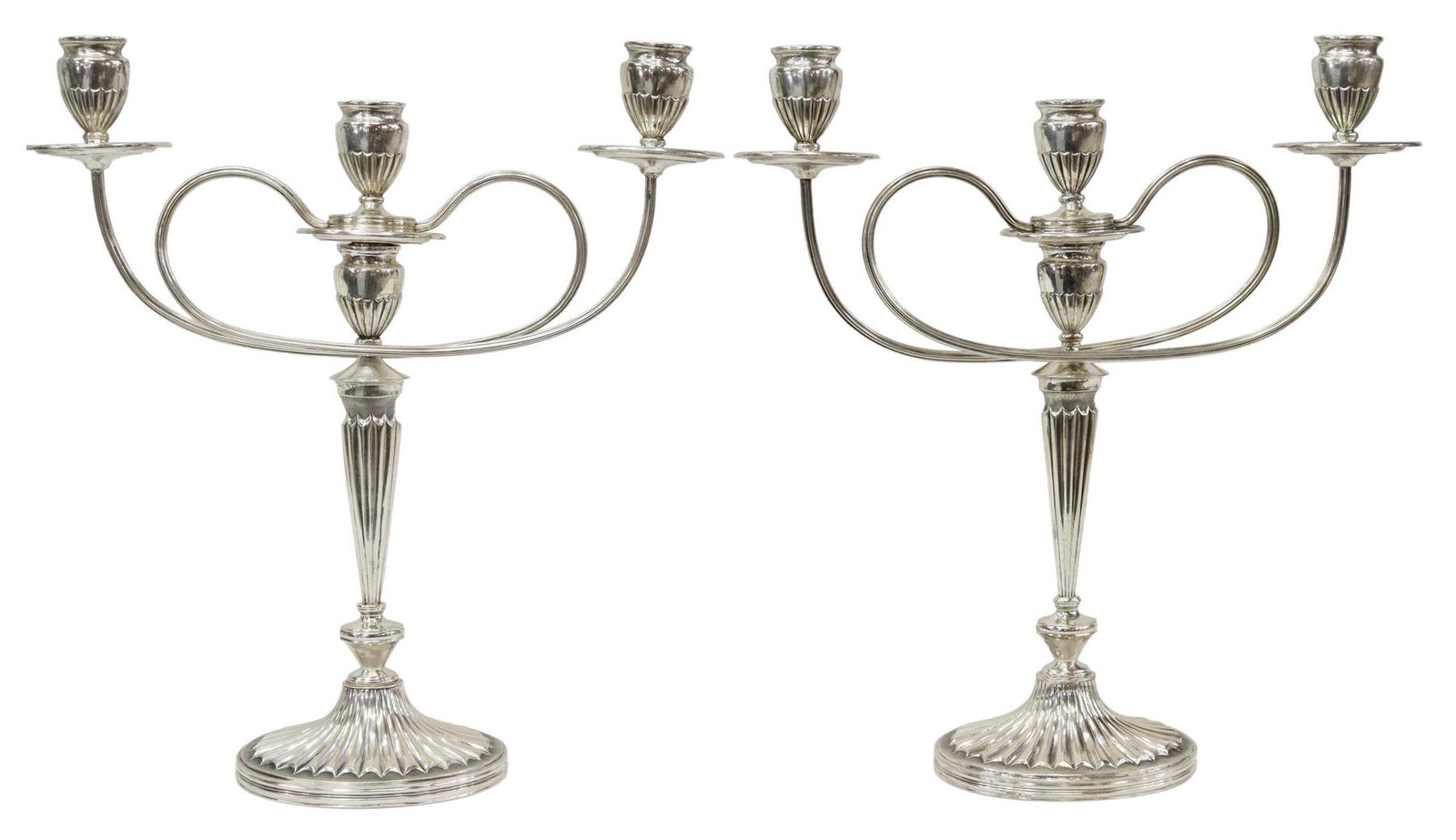 (2) ITALIAN 800 SILVER THREE-LIGHT CANDELABRA (1 of 5)