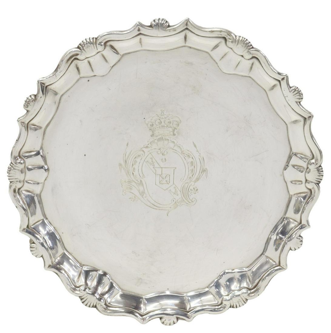 ENGLISH GEORGE II PHILIP GARDEN STERLING SALVER (1 of 4)