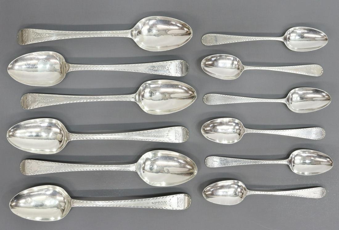(12) HESTER BATEMAN (1708-1794) STERLING SPOONS (1 of 4)