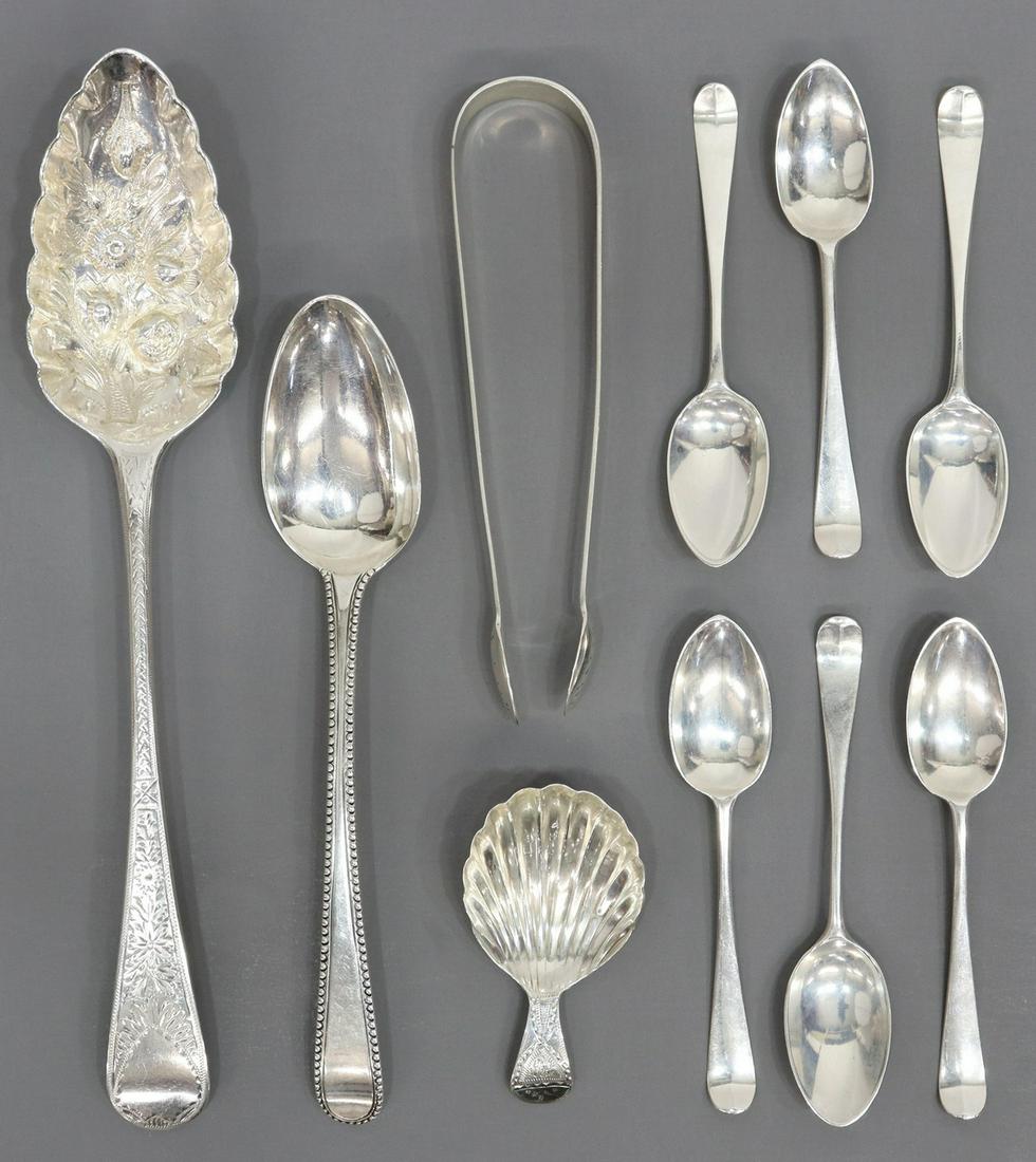 (10) GEORGIAN BATEMAN & OTHER STERLING FLATWARE (1 of 7)