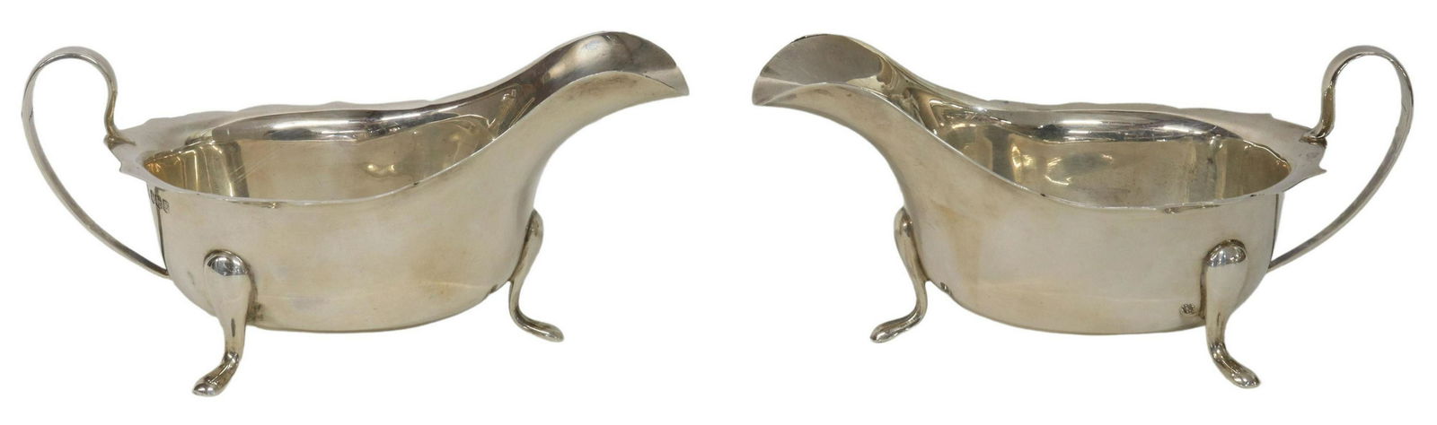 (2) ENGLISH E. VINER'S LTD. STERLING GRAVY BOATS (1 of 4)