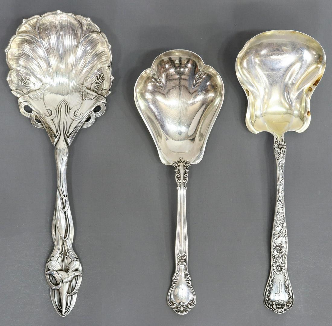 (3) AMERICAN STERLING SILVER SERVING SPOONS (1 of 4)
