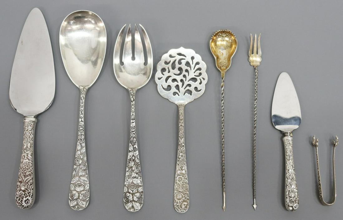 (8) STERLING FLATWARE, BALTIMORE ROSE, KIRK & SON (1 of 4)