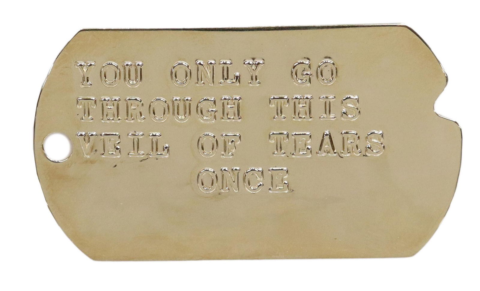 AVEDON 14KT YELLOW GOLD DOG TAG, 7.4 GRAMS (1 of 3)