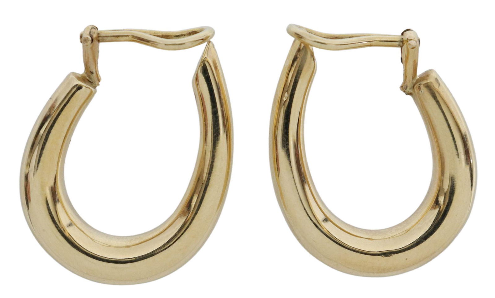 (PR) ESTATE 14KT GOLD HOLLOW HOOP CLIP-ON EARRINGS (1 of 3)