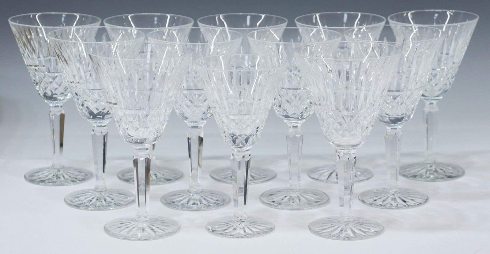 (12) WATERFORD 'MAEVE' CUT CRYSTAL WATER GOBLETS (1 of 3)