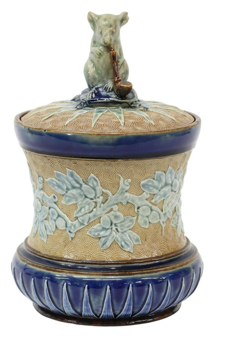 DOULTON TINWORTH MOUSE STONEWARE TOBACCO JAR (1 of 7)