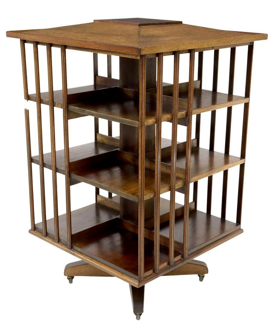 AMERICAN  ROTATING BOOKCASE LIBRARY STAND (1 of 5)