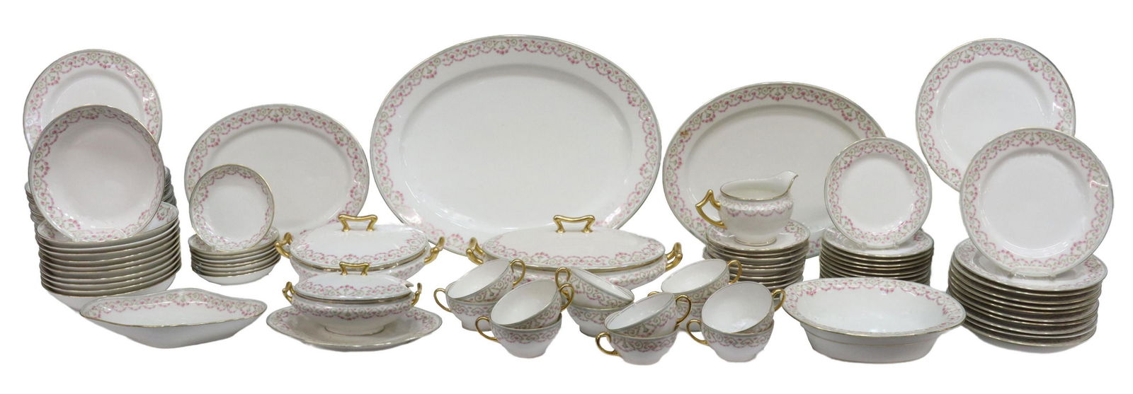 (96) LIMOGES FRANCE BAWO & DOTTER DINNER SERVICE (1 of 7)