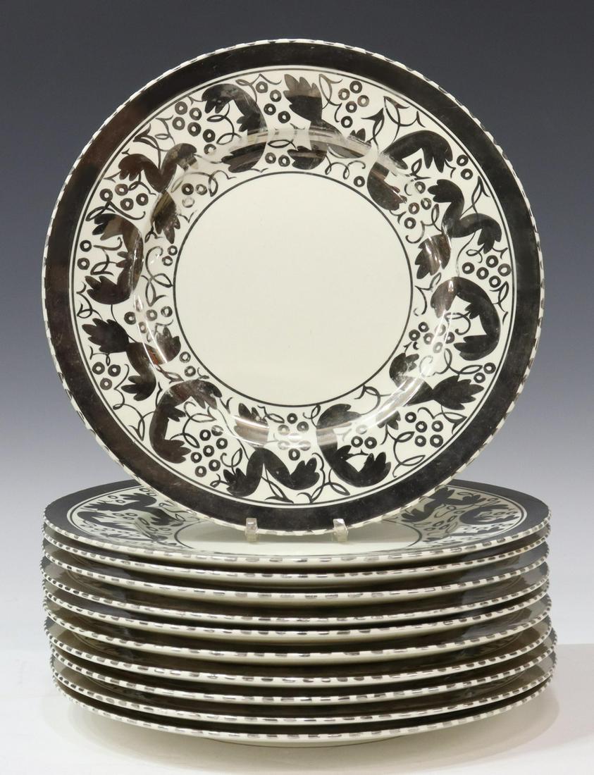 (11) ENGLISH WEDGWOOD PLATINUM LUSTER PLATES (1 of 3)
