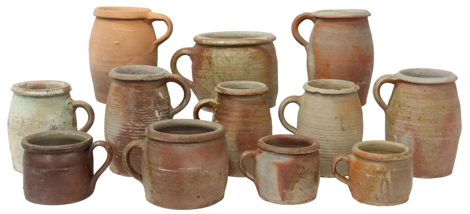 (12) FRENCH PROVINCIAL STONEWARE CROCKS & POTS (1 of 3)