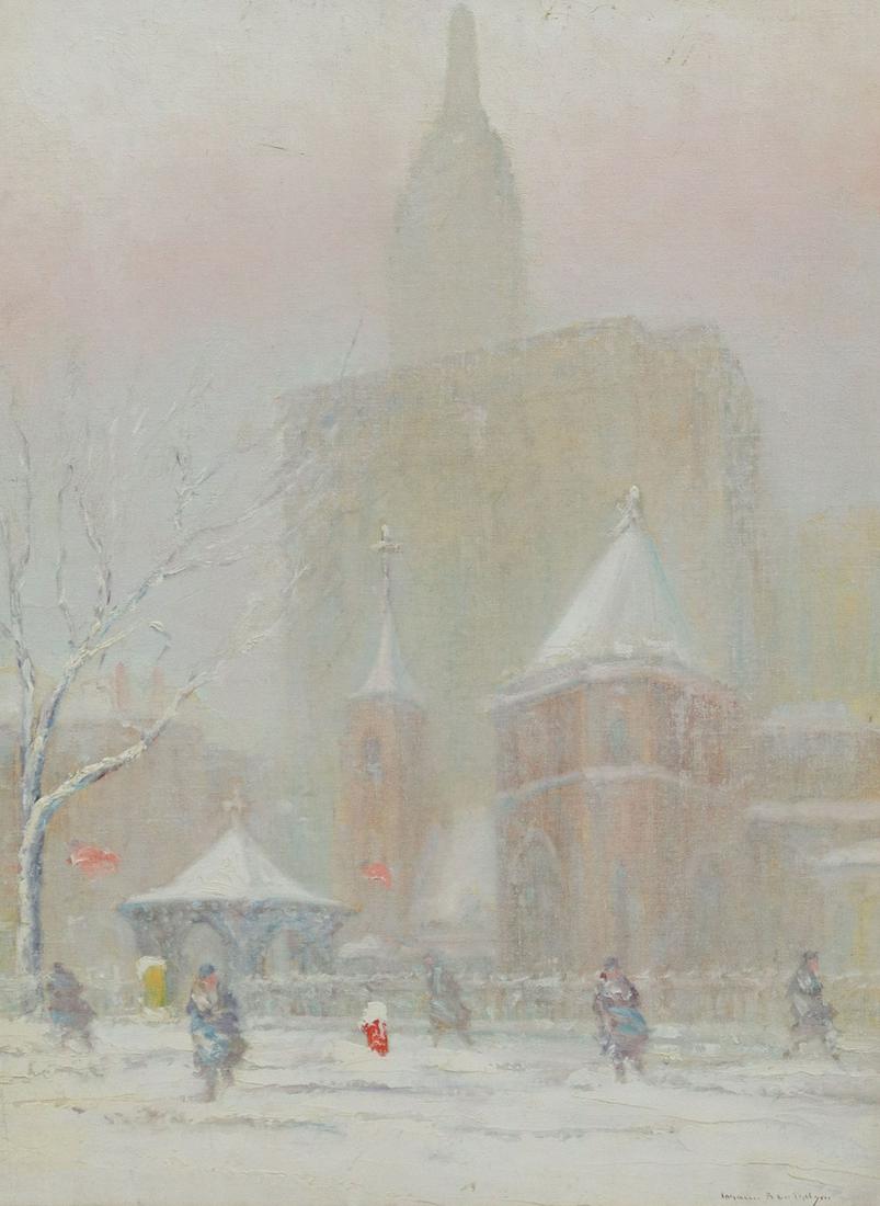 JOHANN BERTHELSEN (D.1972) LITTLE CHURCH 24" X 18" (1 of 4)