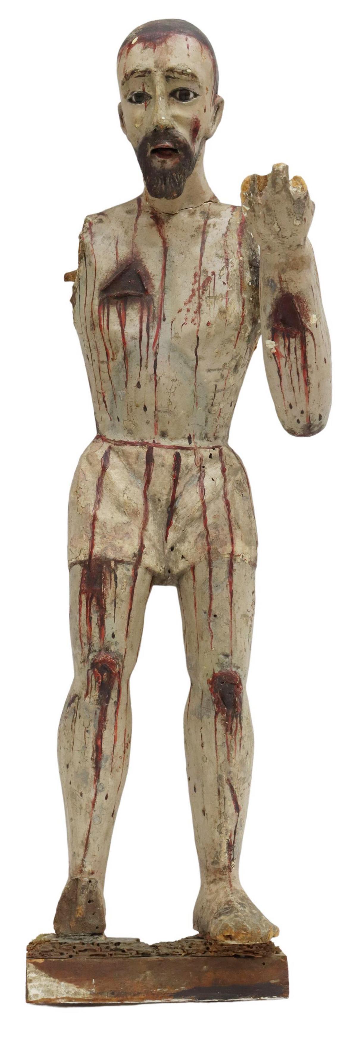 SPANISH COLONIAL SANTO CHRIST FIGURE 18TH/ 19TH C. (1 of 7)