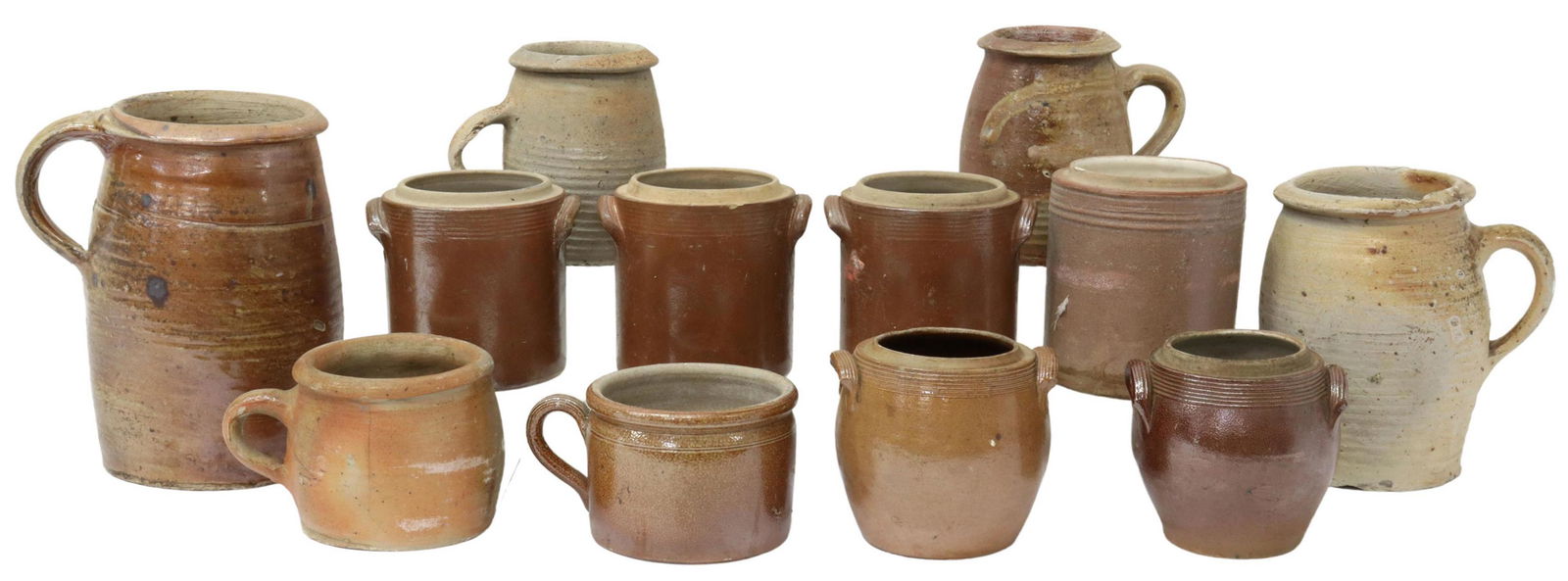 (12) FRENCH PROVINCIAL STONEWARE CROCKS & PITCHERS (1 of 4)