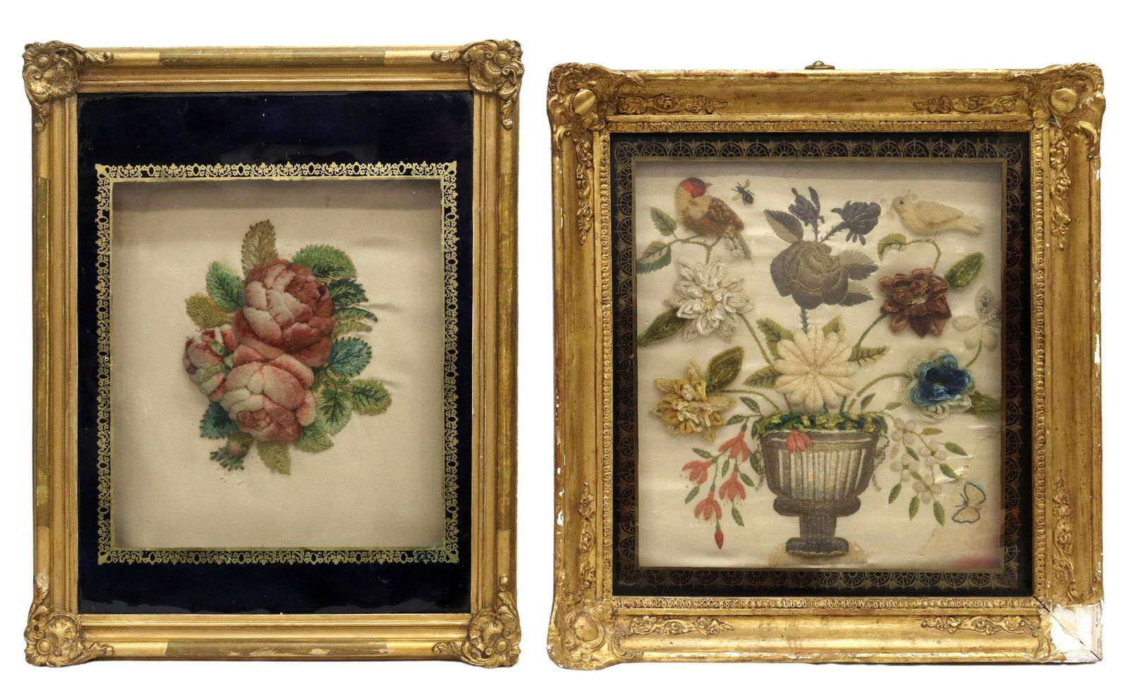 (2) FRAMED VICTORIAN BERLIN WOOL WORK PICTURES (1 of 4)