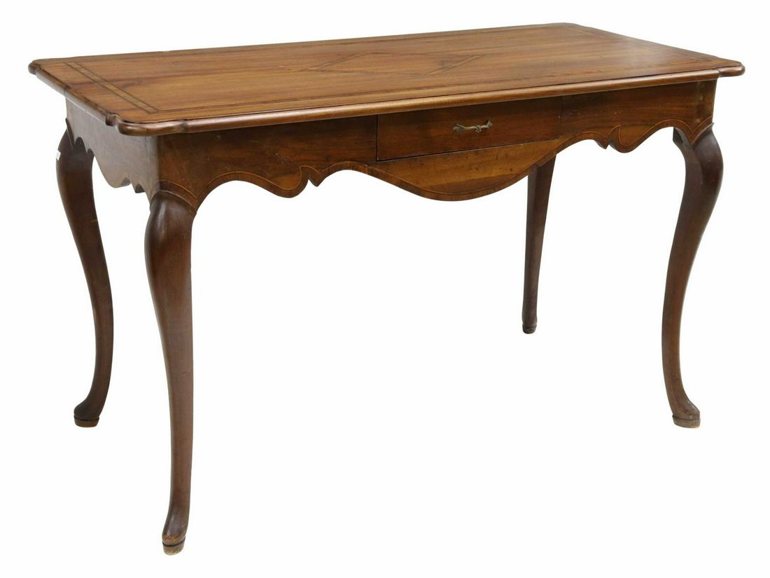 FRENCH LOUIS XV STYLE WALNUT WRITING TABLE DESK (1 of 5)