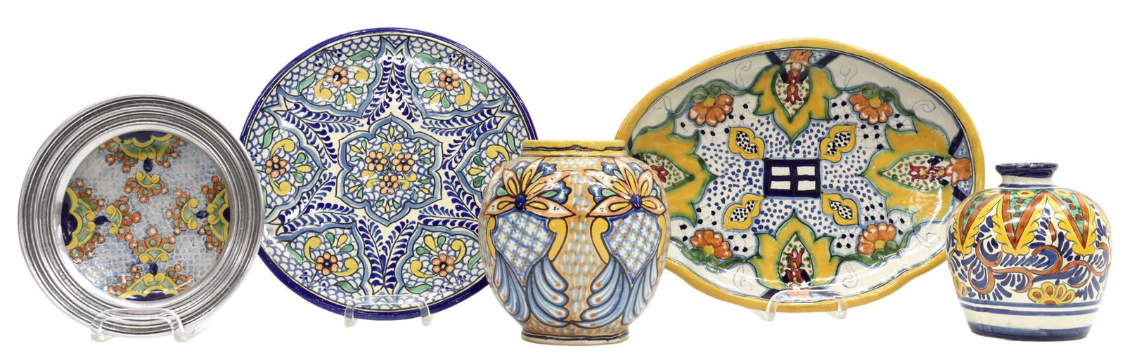 (5) MEXICAN TALAVERA GLAZED POTTERY TABLEWARE (1 of 7)